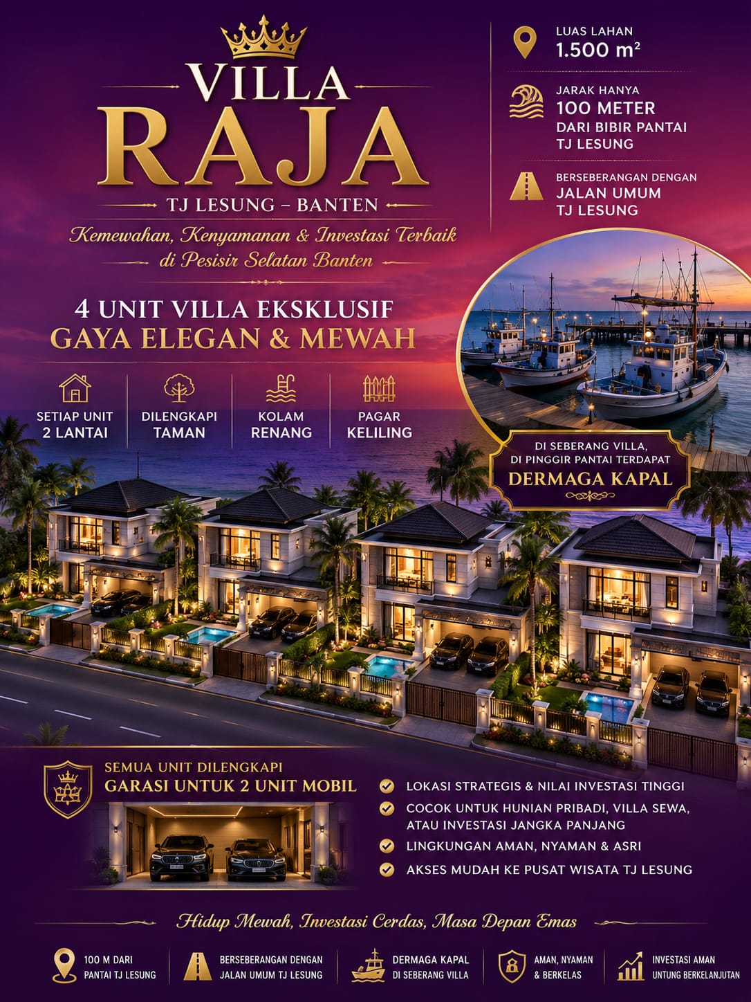 Villa Raja — TJ Lesung, Banten | V-RAJA Token Ecosystem